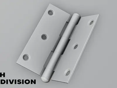 Realistic Brass Door Hinge - High Quality 3D Model 3D model