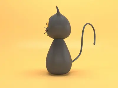 black cat 3d model 3D model