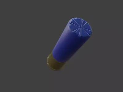 shotgun cartridge 12 gauge Free low-poly 3D model