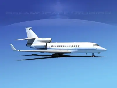 Dassault Falcon 7X V03 3D model