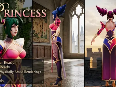 Princess - Game Ready Low-poly 3D model