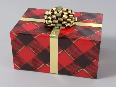 Realistic Christmas Present 11 3D model