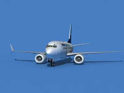 Boeing 737 MAX 7 West Jet 3D model