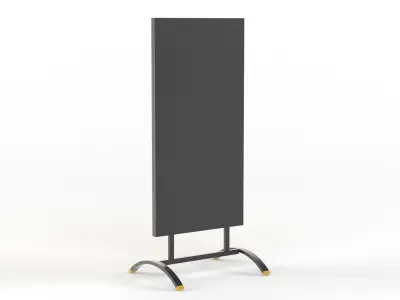 Billboard tall metal shelf 3D model