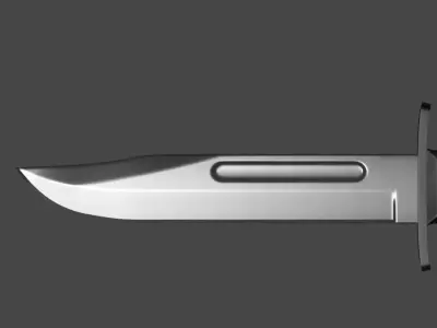 High Poly Ka-Bar USMC Combat Knife Free 3D model