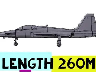 F5 Northrop scaled 3D print model