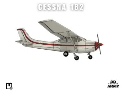 Cessna 182 Skylane - STL files for 3D printing 3D print model