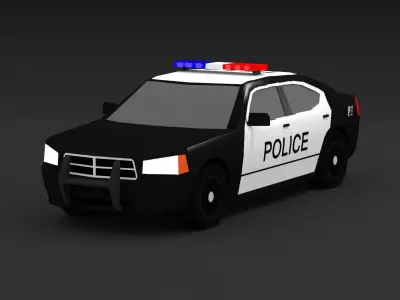 POLICE CAR muscle Free 3D model