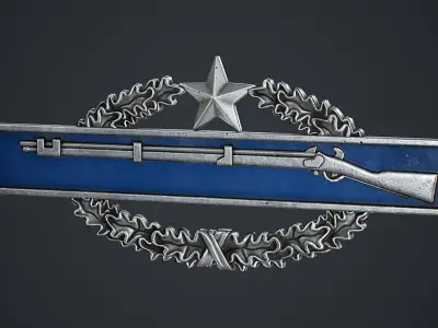 Combat Infantryman Badge Low-poly 3D model