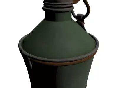 Vintage Military Canteen Flask 3D model