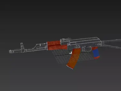 aks47 Low-poly 3D model
