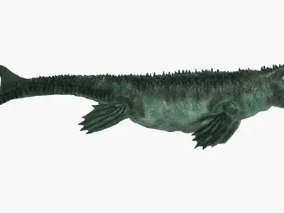 Mosasaur sea creature Low-poly 3D model
