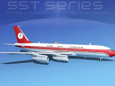 Boeing 707-320 SS Dan Air London 3D model