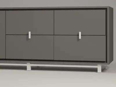 Modern console Free 3D model