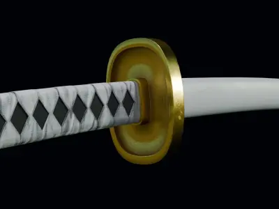 Katana - Wado Ichimonji Free low-poly 3D model