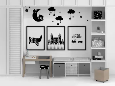 Kid Furniture composition Full set 3D model