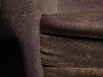 3D Worn Sofa Model Free 3D model