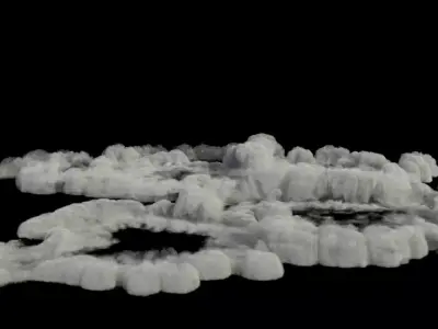 Ground Smoke 1 VDB 3D model