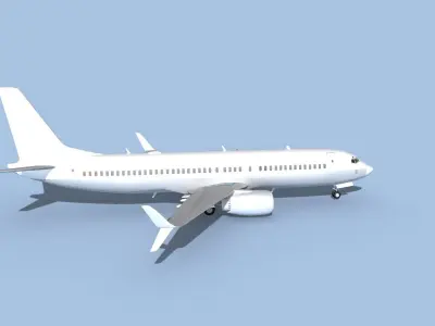 Boeing 737-800 Unmarked 1 3D model