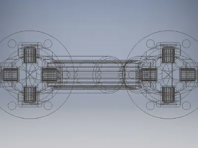 Double Cardan Shaft 3d model 3D model