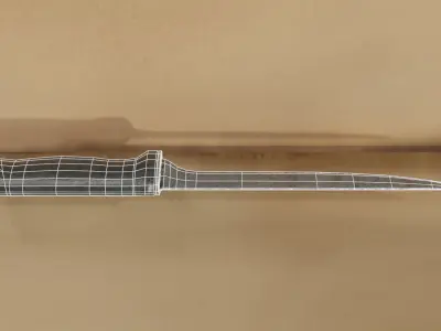 FishingKnife knife on wall Free low-poly 3D model