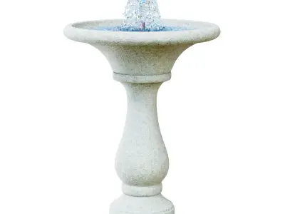 Chelsea Fleur De Lis Round Fountain 3D model