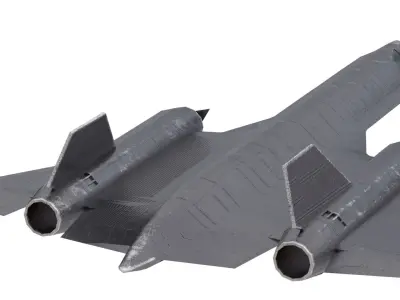 4K Lowpoly Blackbird in Maya Arnold Material Low-poly 3D model