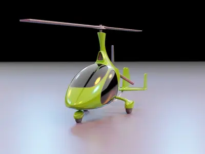 Helicopter - Cavalon Autogyro Low-poly 3D model