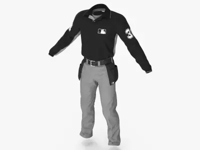 Baseball Umpire Uniform 3D model