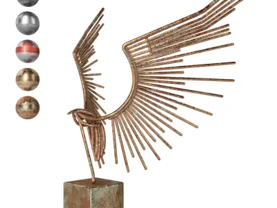 Decorative Bird Sculpture 3D model