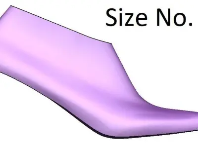 75mm Heel Last Low-poly 3D model