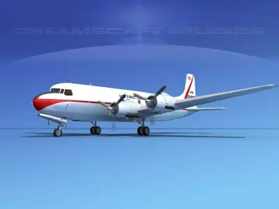 Douglas DC-6 USA First Cargo 3D model