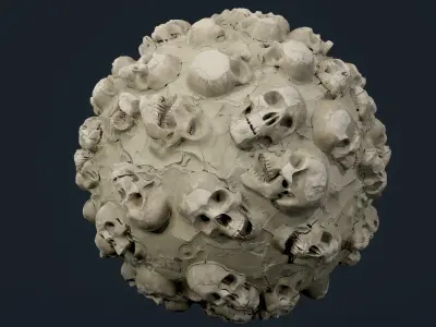 30 Skulls Seamless PBR Texture Pack Texture
