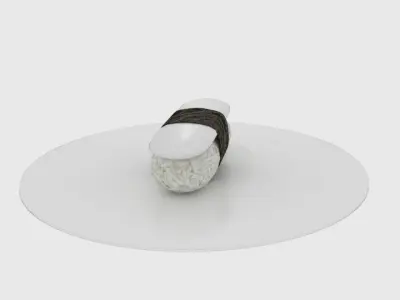 Sushi Plate Low-poly 3D model