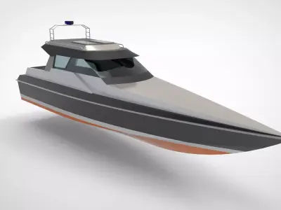 Fishing Boat Yacht Low-poly 3D model