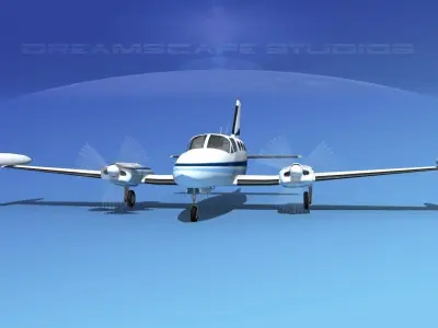 Cessna 414 Chancellor  V13 3D model