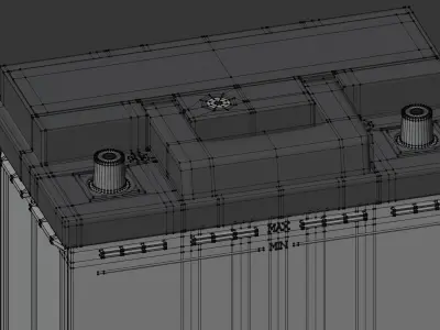 Car battery Acid 12v and 24v 3D model