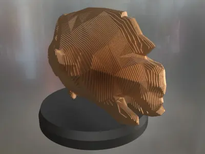 Parametric Napoleon fish Low-poly 3D model