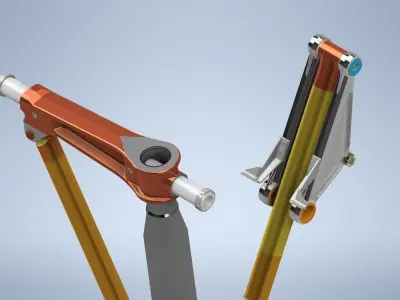 P-38 Lightning Landing Gear 3D print model