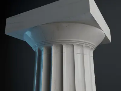 Archaic greek doric column 3D model