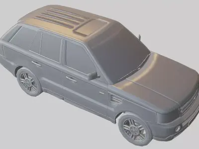 Luxury SUV Car Low-poly 3D model