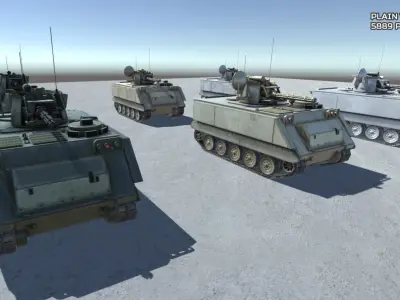 Low Poly M163 VADS Low-poly 3D model