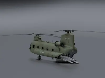 Chinook CH48 Low-poly 3D model