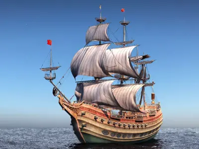 Sail Warship 3D model