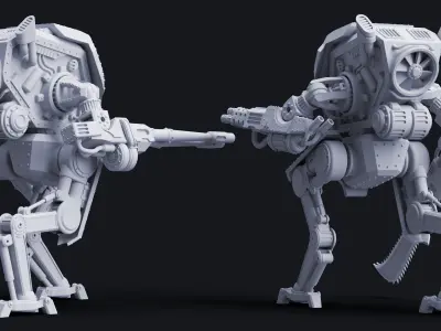 Razor Agile Fire Support Mecha - Acolytes of Terror 3D print model