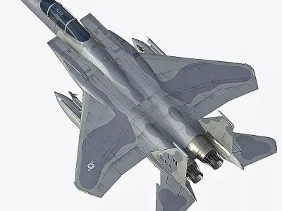 F15 C fighter jet - fighter jet Low-poly 3D model