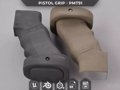 Pistol Grip PMT91 - AAA 3D Asset - Game Ready Low-poly 3D model
