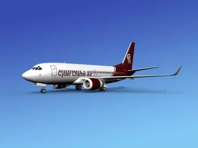 Boeing 737-700ER Cyber Air 3D model