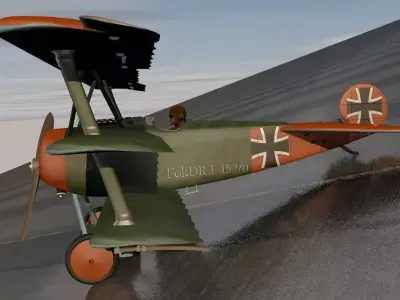 Fokker Dr-1 Triplane 3D model