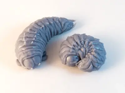 Giant Larvae - 3D Printable Character - 2 Poses 3D print model